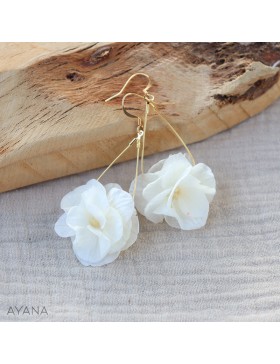 Boucles oreilles en fleurs eternelles Eve