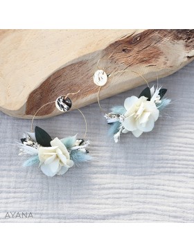 Boucles oreilles en fleurs stabilisees GIULIANA