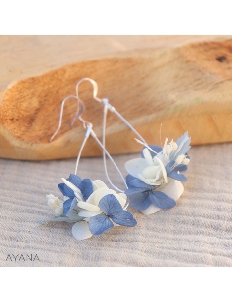 Boucles oreilles en fleurs stabilisees SERENA