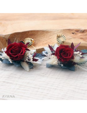 Boucles oreilles en fleurs stabilisees NELLY