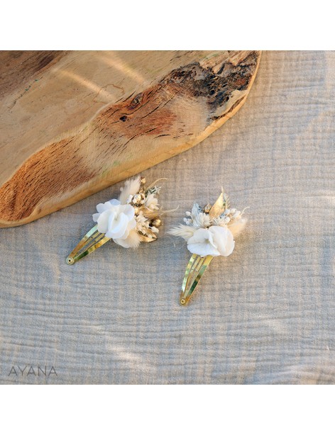 Barrette a cheveux en fleurs ISABEL