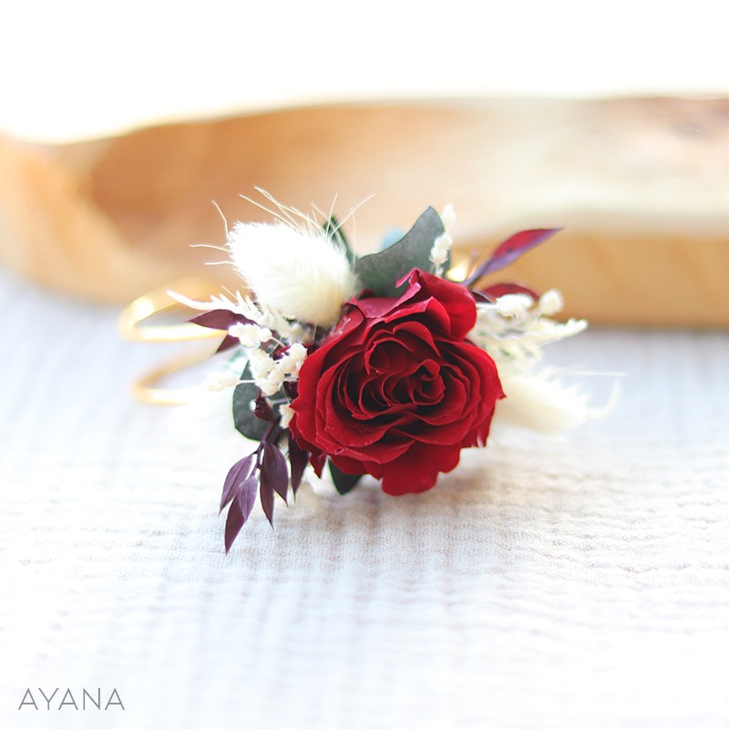 Bracelet en fleurs stabilisees NELLY