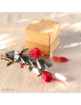 Cube en bois fleurs ANDALOUSIE