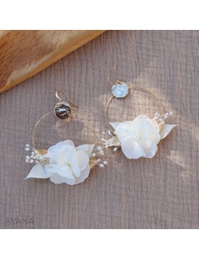 Boucles oreilles en fleurs GWENAELLE