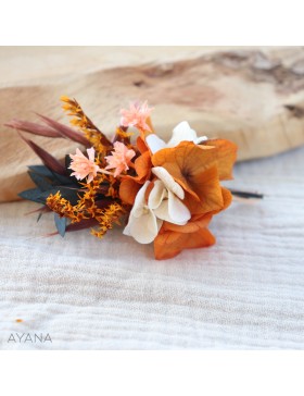 Boutonniere en fleurs SOUHAIT