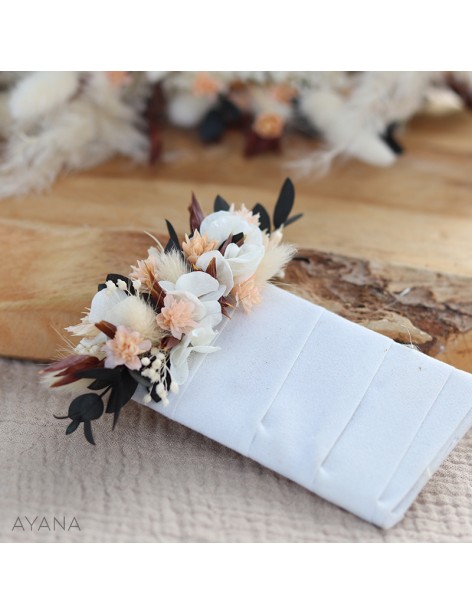 Boutonniere pochette fleurs sechees RECONFORT