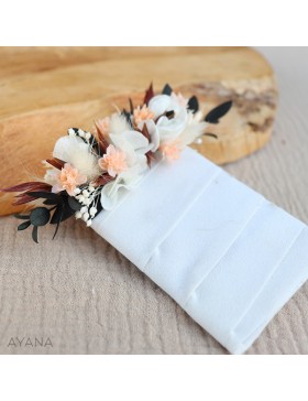 Boutonniere pochette en fleurs RECONFORT