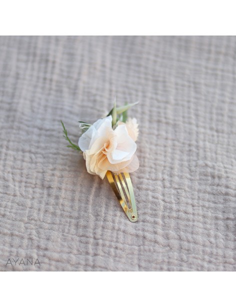 Barrette clic clac fleurs eternelles COLINE