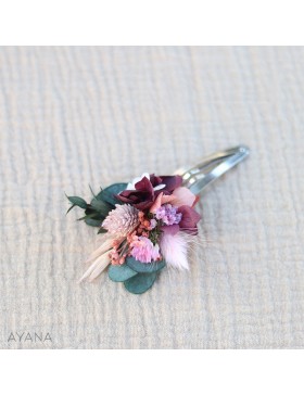 Barrette clic clac fleurs ANNA