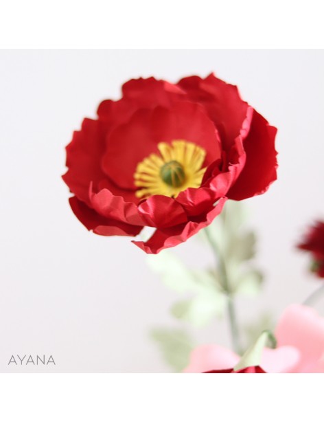 Poppy paper flower