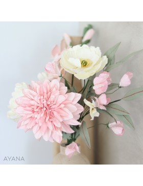 Bouquet de fleur en papier AQUARELLE