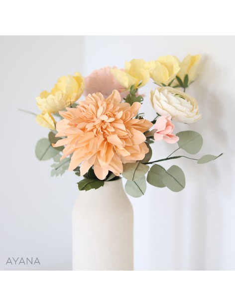 Bouquet de fleurs papier PASTEL