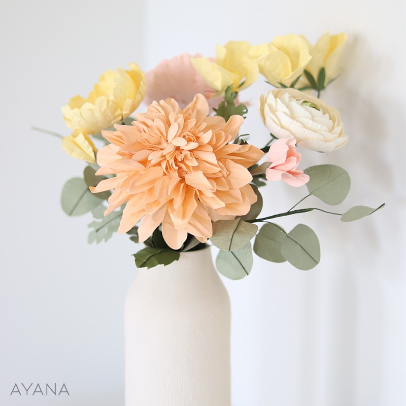 Bouquet de fleurs papier PASTEL Bouquet de fleurs papier PASTEL