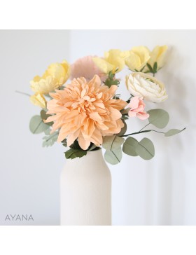 Bouquet de fleurs papier PASTEL