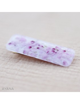 Barrette resine fleur sechee LOUNA