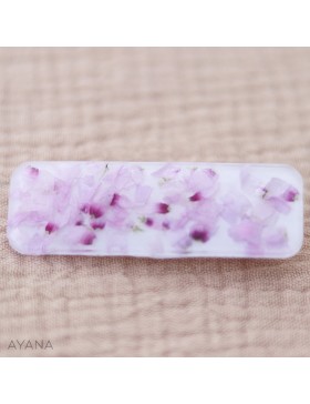 Barrette resine fleur sechee LOUNA