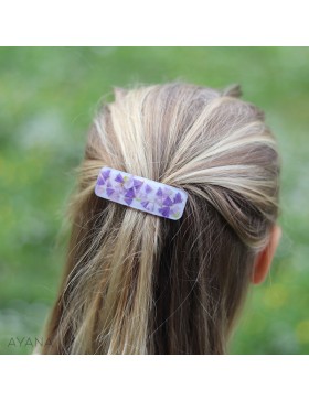Barrette resine fleurs EMMA